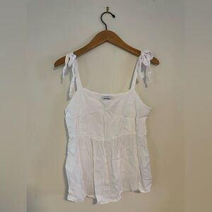 Old Navy White Tank with Tie Straps